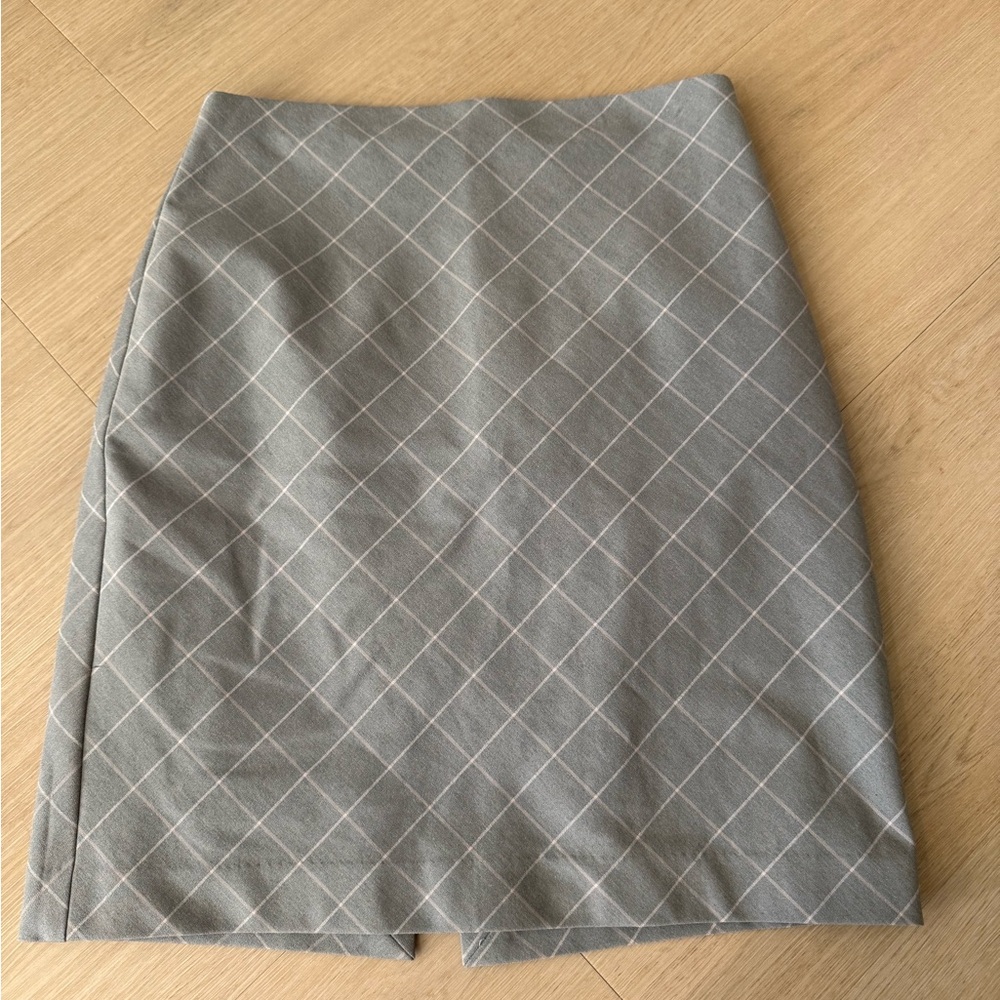 Express Gray Plaid Pencil Skirt